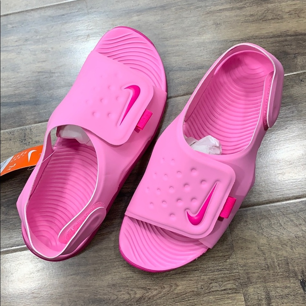 NIKE SUNRAY ADJUST 5 (GS/PS) Psychic Pink/Laser - Picture 2 of 16
